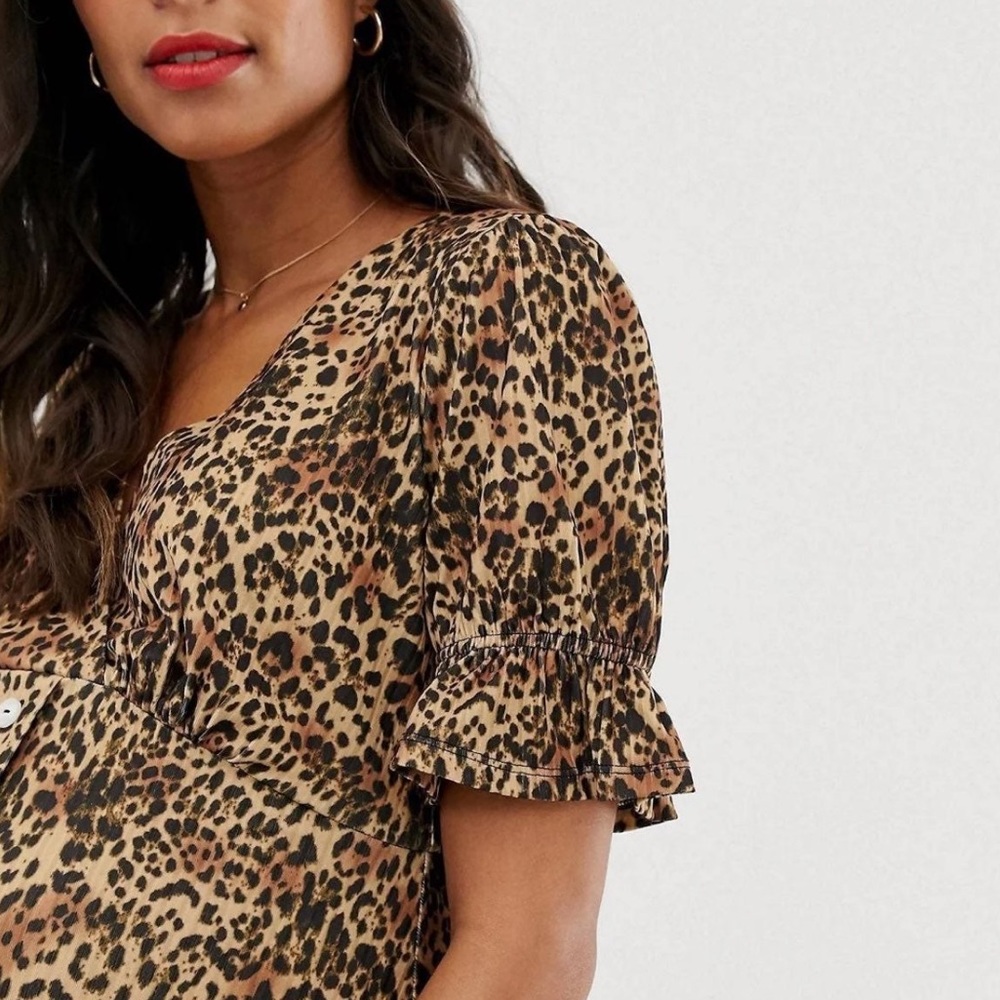 Asos Design Maternity Button Through Rib Tea Dres… - image 4